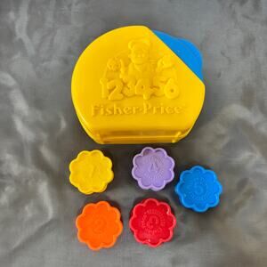 VTG Fisher Price Counting Cookie Jar #2218 Cookies 1-5 Only 10 Halves 1990